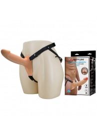 Телесный полый мужской страпон London - 16,8 см. - Baile - купить с доставкой в Ногинске