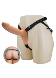 Телесный полый мужской страпон London - 16,8 см. - Baile - купить с доставкой в Ногинске