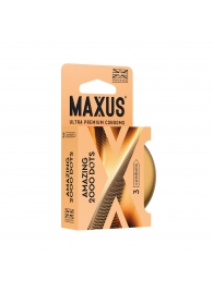 Точечные презервативы MAXUS 2000 Amazing Dots с железным кейсом - 3 шт. - Maxus - купить с доставкой в Ногинске