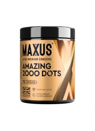 Точечные презервативы MAXUS 2000 Amazing Dots с железным кейсом - 15 шт. - Maxus - купить с доставкой в Ногинске