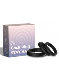 Набор из 3 черных эрекционных колец Stay Hard - Boys of Toys - в Ногинске купить с доставкой