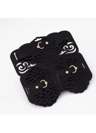 Фигурный набор для БДСМ-игр с узорами и золотистой фурнитурой - Crazy Handmade - купить с доставкой в Ногинске