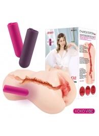 Мастурбатор-вагина с вибрацией Jenny Onahole edition 005 - KOKOS - в Ногинске купить с доставкой