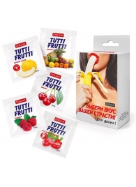 Набор из 5 саше съедобных смазок Tutti-Frutti - Биоритм - купить с доставкой в Ногинске