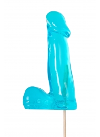 Голубой леденец в форме члена со вкусом блю кюрасао - 173 гр. - Sosuчki - купить с доставкой в Ногинске