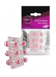 Прозрачная сквозная насадка на пенис с цветными шариками - Erowoman-Eroman - в Ногинске купить с доставкой