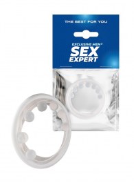 Эрекционное кольцо с мягкой стимулирующей насадкой - Sex Expert - в Ногинске купить с доставкой