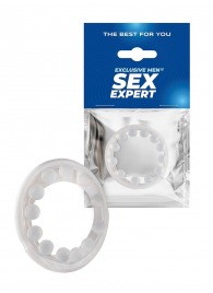 Эрекционное кольцо со стимулирующими шариками на поверхности - Sex Expert - в Ногинске купить с доставкой