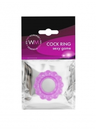 Лиловое эрекционное кольцо с 2 рядами стимулирующих шариков - Erowoman-Eroman - в Ногинске купить с доставкой