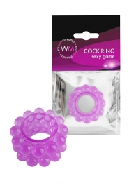 Лиловое эрекционное кольцо с 2 рядами стимулирующих шариков - Erowoman-Eroman - в Ногинске купить с доставкой