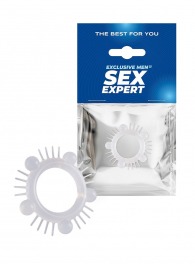 Эластичное эрекционное кольцо с шишечками и шипами - Sex Expert - в Ногинске купить с доставкой