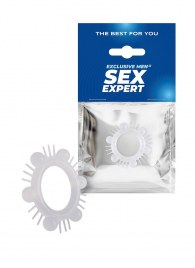 Эластичное эрекционное кольцо с шипиками и шариками - Sex Expert - в Ногинске купить с доставкой