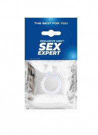 Эластичное эрекционное кольцо с шипиками и шариком - Sex Expert - в Ногинске купить с доставкой