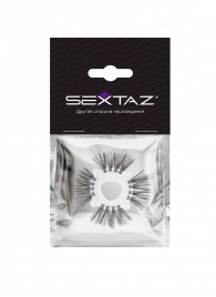 Эластичное эрекционное кольцо с черными «ресничками» - Sextaz - в Ногинске купить с доставкой