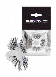 Эластичное эрекционное кольцо с черными «ресничками» - Sextaz - в Ногинске купить с доставкой