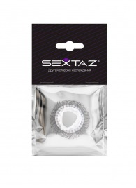 Эластичное эрекционное кольцо с длинными черными «ресничками» - Sextaz - в Ногинске купить с доставкой