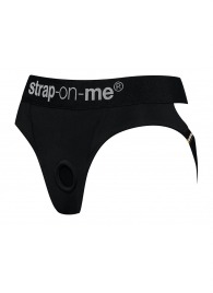 Черные трусики для насадок Heroine Lingerie Harness - size XL - Strap-on-me - купить с доставкой в Ногинске
