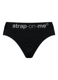 Черные трусики для насадок Heroine Lingerie Harness - size XL - Strap-on-me - купить с доставкой в Ногинске