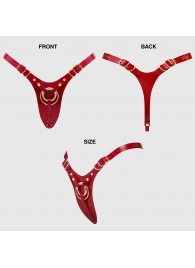 Красный пояс для фиксации насадок Strap-On-Me Leatherette Harness Fabulous - Strap-on-me - купить с доставкой в Ногинске