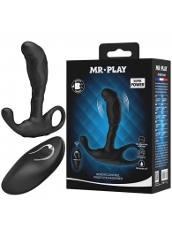 Черный изогнутый массажёр простаты с вибрацией и пультом ДУ - Baile - в Ногинске купить с доставкой