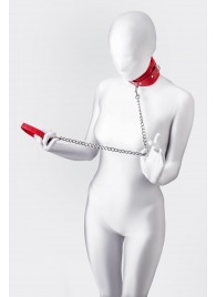 Красный ошейник с подкладкой из меха - ToyFa - купить с доставкой в Ногинске