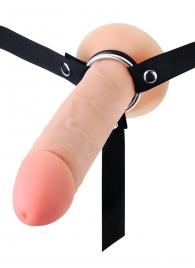 Мужской полый страпон на регулируемых ремешках - 22 см. - Sex Expert - купить с доставкой в Ногинске