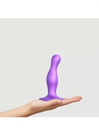 Фиолетовая насадка Strap-On-Me Dildo Plug Curvy size S - Strap-on-me - купить с доставкой в Ногинске