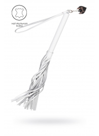 Белая кожаная плеть - 50 см. - Pecado - купить с доставкой в Ногинске