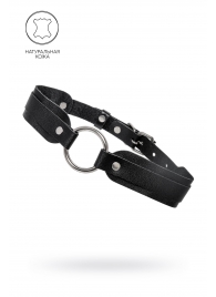 Черный кожаный чокер-ошейник со скруглёнными углами - Pecado - купить с доставкой в Ногинске
