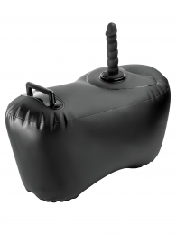 Черное надувное кресло с платформой для фиксации дилдо Body Dock Inflatable Love Seat - Pipedream - купить с доставкой в Ногинске