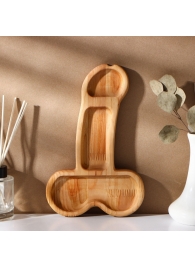 Деревянное блюдо для подачи в форме члена (25 х 16,5 х 1,7 см) - Сима-Ленд - купить с доставкой в Ногинске