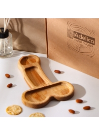 Деревянное блюдо для подачи в форме члена (25 х 16,5 х 1,7 см) - Сима-Ленд - купить с доставкой в Ногинске