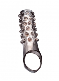 Дымчатая насадка на пенис с выпуклостями - 11 см. - Sex Expert - в Ногинске купить с доставкой