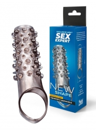 Дымчатая насадка на пенис с шипами и выпуклостями - 12 см. - Sex Expert - в Ногинске купить с доставкой