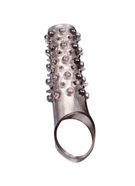 Дымчатая насадка на пенис с шипами и выпуклостями - 12 см. - Sex Expert - в Ногинске купить с доставкой