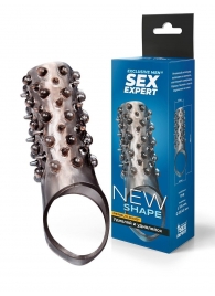 Дымчатая насадка на пенис с шипами и выпуклостями - 12,5 см. - Sex Expert - в Ногинске купить с доставкой