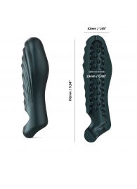 Серая силиконовая насадка на пенис с подхватом Manwan Ryzer - Manwan - в Ногинске купить с доставкой