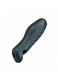 Серая силиконовая насадка на пенис с подхватом Manwan Ryzer - Manwan - в Ногинске купить с доставкой