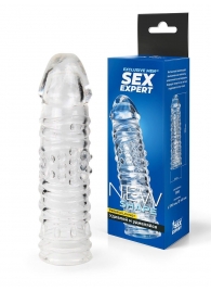 Прозрачная закрытая насадка на пенис - 17 см. - Sex Expert - в Ногинске купить с доставкой