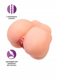 Реалистичный мастурбатор в форме попки с 2 любовными входами - No Name - в Ногинске купить с доставкой