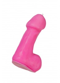 Розовая свеча в форме пениса - 47 гр. - Pecado - купить с доставкой в Ногинске