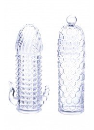 Набор из 2 прозрачных насадок на член Seductive Tickler Sleeves Set - NMC - в Ногинске купить с доставкой