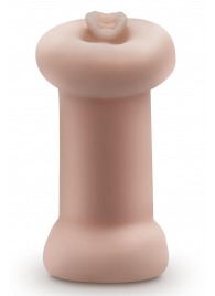 Телесный люминесцентный двусторонний мастурбатор Tasha - Blush Novelties - в Ногинске купить с доставкой