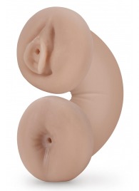 Телесный люминесцентный двусторонний мастурбатор Tasha - Blush Novelties - в Ногинске купить с доставкой