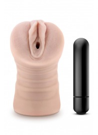 Телесный мастурбатор-вагина Ayumi с вибрацией - Blush Novelties - в Ногинске купить с доставкой