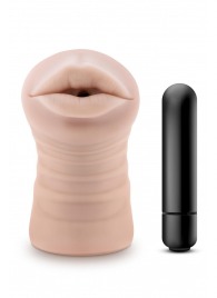 Телесный мастурбатор-ротик Nicole Vibrating Masturbator - Blush Novelties - в Ногинске купить с доставкой