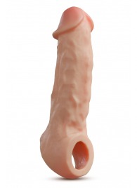 Телесная насадка-удлинитель Intrepid 9.25 Inch Realistic Penis Extender Sleeve - 23,5 см. - Blush Novelties - в Ногинске купить с доставкой