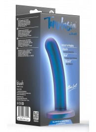 Синяя насадка с гладкой поверхностью Surrender 5.75 Inch Intermediate Pegging Dildo - 14,6 см. - Blush Novelties - купить с доставкой в Ногинске