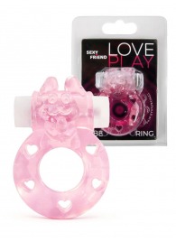 Розовое эрекционное виброкольцо в форме зайчика - 1137 - в Ногинске купить с доставкой