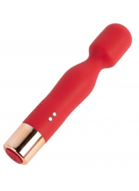 Красный вибратор с 7 режимами вибрации - 14,4 см. - Boys of Toys